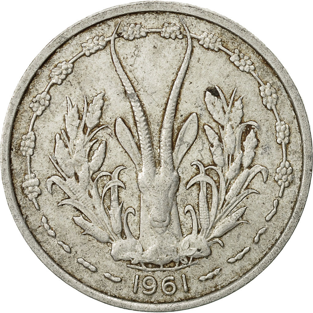 Coin, West African States, Franc, 1961, Paris, EF(40-45), Aluminum, KM:3.1