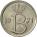 Coin, Belgium, 25 Centimes, 1971, Brussels, AU(55-58), Copper-nickel, KM:153.1