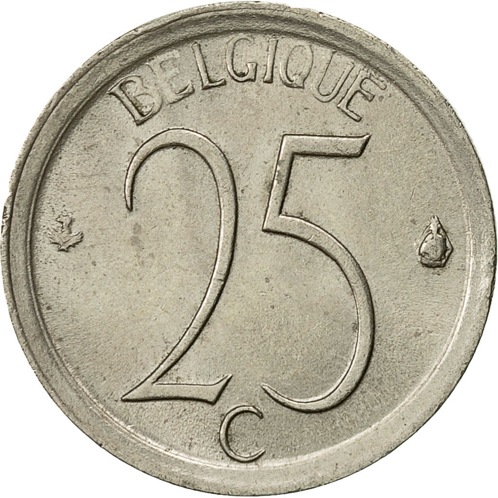 Coin, Belgium, 25 Centimes, 1971, Brussels, AU(55-58), Copper-nickel, KM:153.1