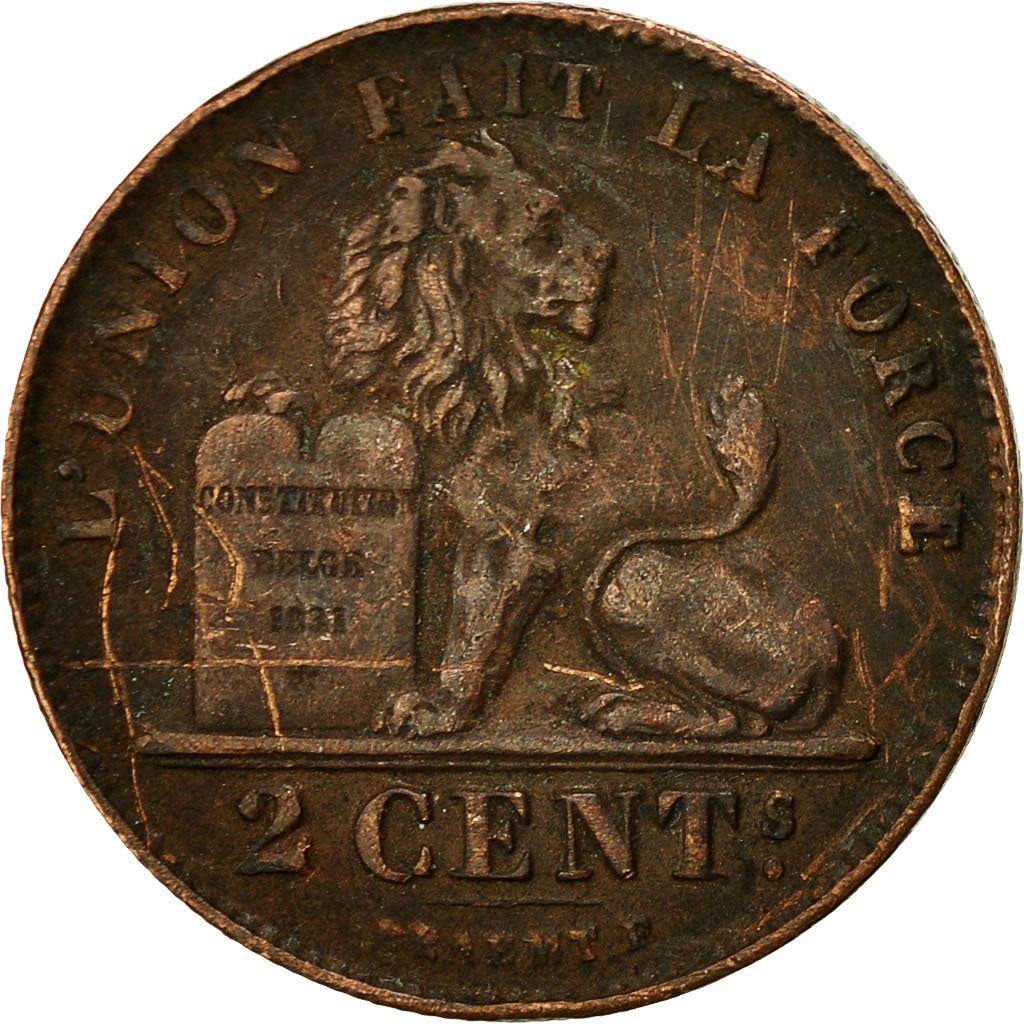 Coin, Belgium, Leopold II, 2 Centimes, 1909, VF(30-35), Copper, KM:35.1