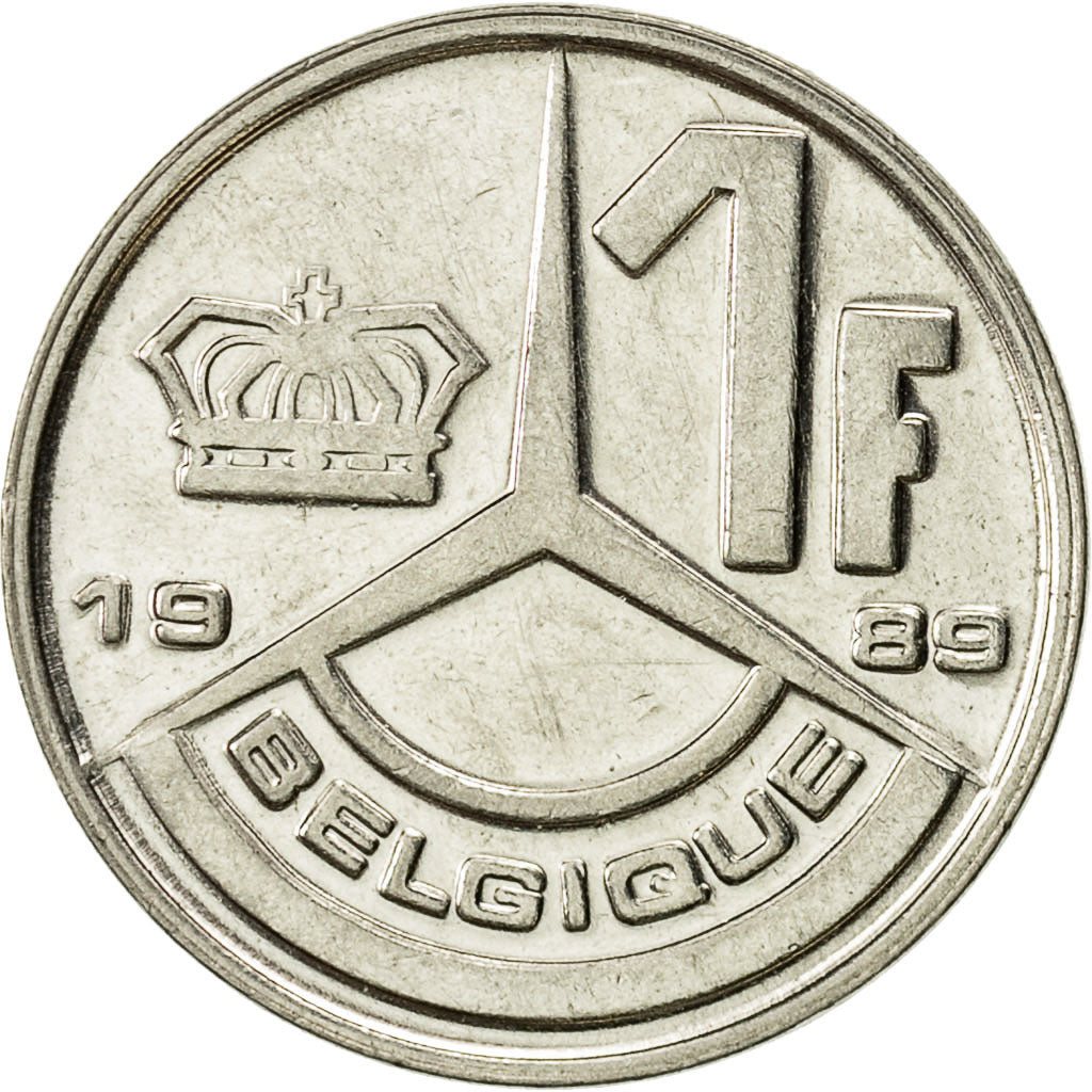 Munten, België, Franc, 1989, PR, Nickel Plated Iron, KM:170