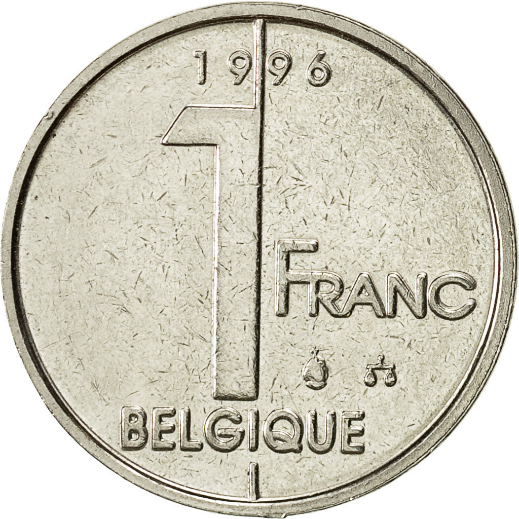 Münze, Belgien, Albert II, Franc, 1996, Brussels, SS+, Nickel Plated Iron