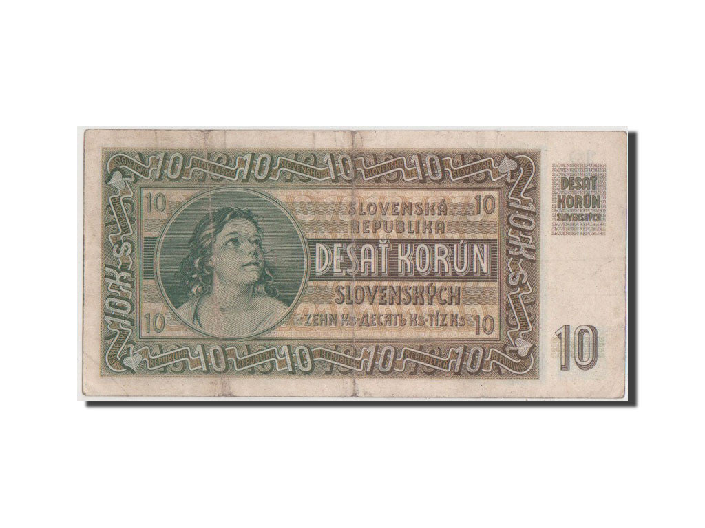 Slovakia, 10 Korun, 1939, KM #4a, EF(40-45), Tu 37