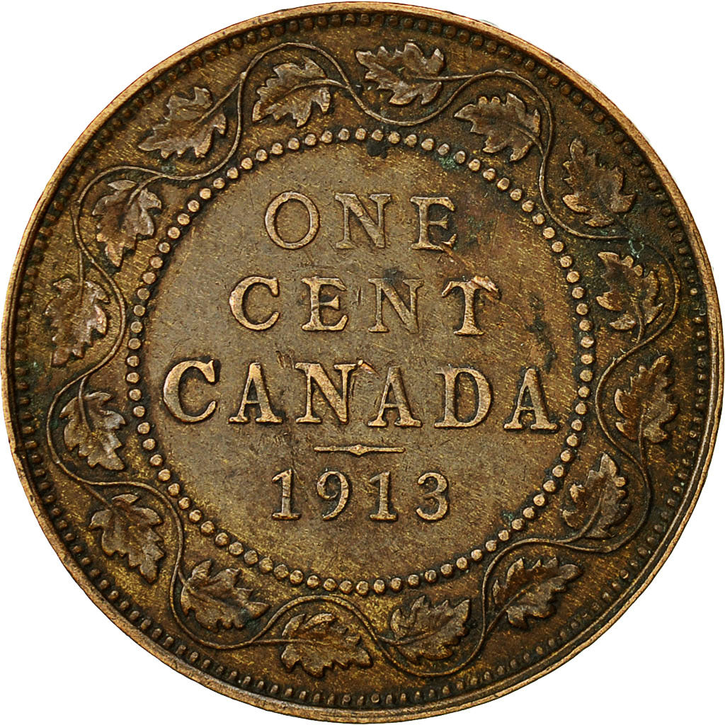 Canada, George V, Cent, 1913, Royal Canadian Mint, Ottawa, VF(30-35), Bronze