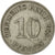 Moneda, ALEMANIA - IMPERIO, Wilhelm II, 10 Pfennig, 1908, Muldenhütten, MBC