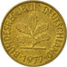 Coin, GERMANY - FEDERAL REPUBLIC, 10 Pfennig, 1977, Stuttgart, EF(40-45), Brass