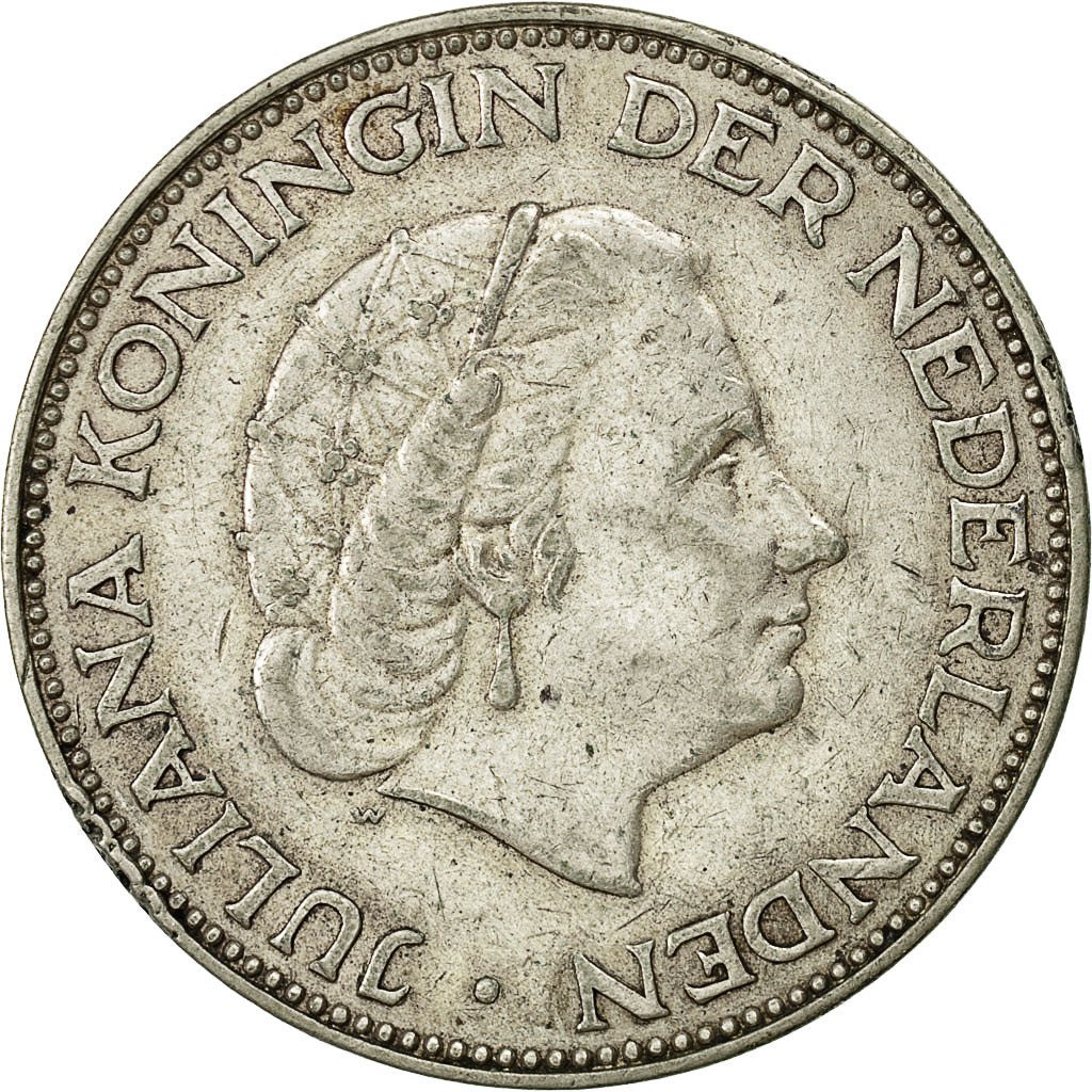 Monnaie, Pays-Bas, Juliana, 2-1/2 Gulden, 1959, TTB, Argent, KM:185