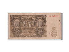 Billete, 10 Kuna, 1941, Croacia, BC+