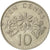 Moneta, Singapur, 10 Cents, 1988, British Royal Mint, EF(40-45), Miedź-Nikiel