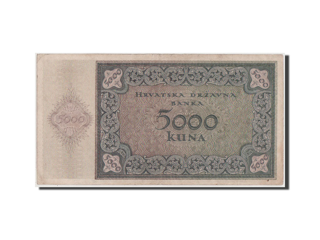 Croatia, 5000 Kuna, 1943, KM #14a, UNC(60-62), G