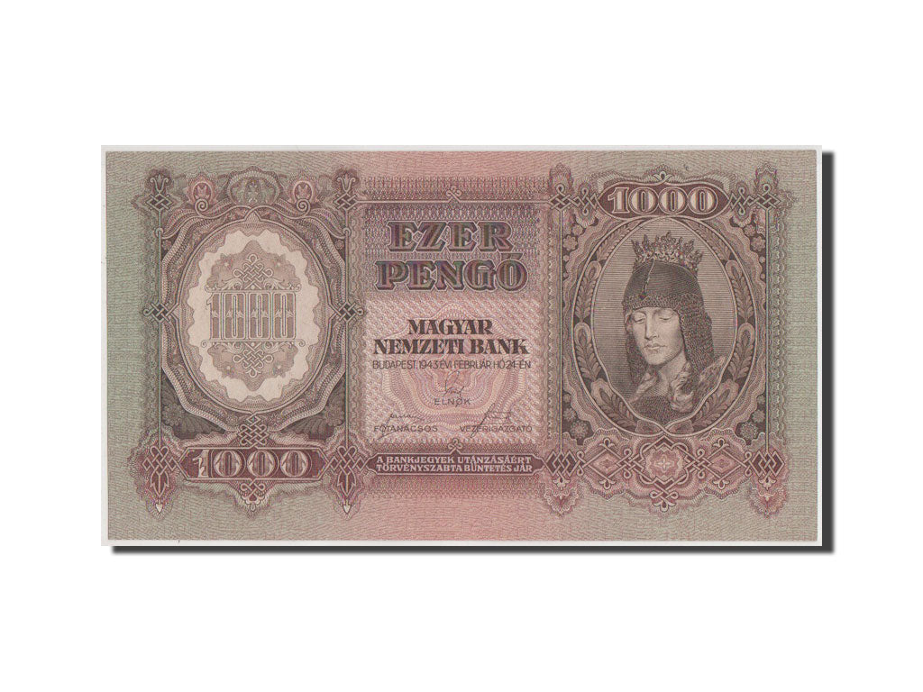 Hungary, 1000 Pengö, 1943, KM #116, UNC(65-70), F083