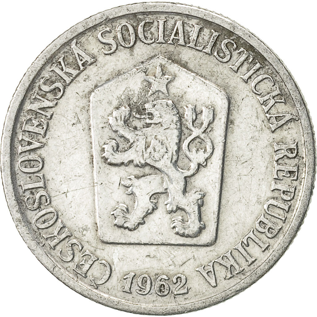 Coin, Czechoslovakia, 10 Haleru, 1962, EF(40-45), Aluminum, KM:49.1