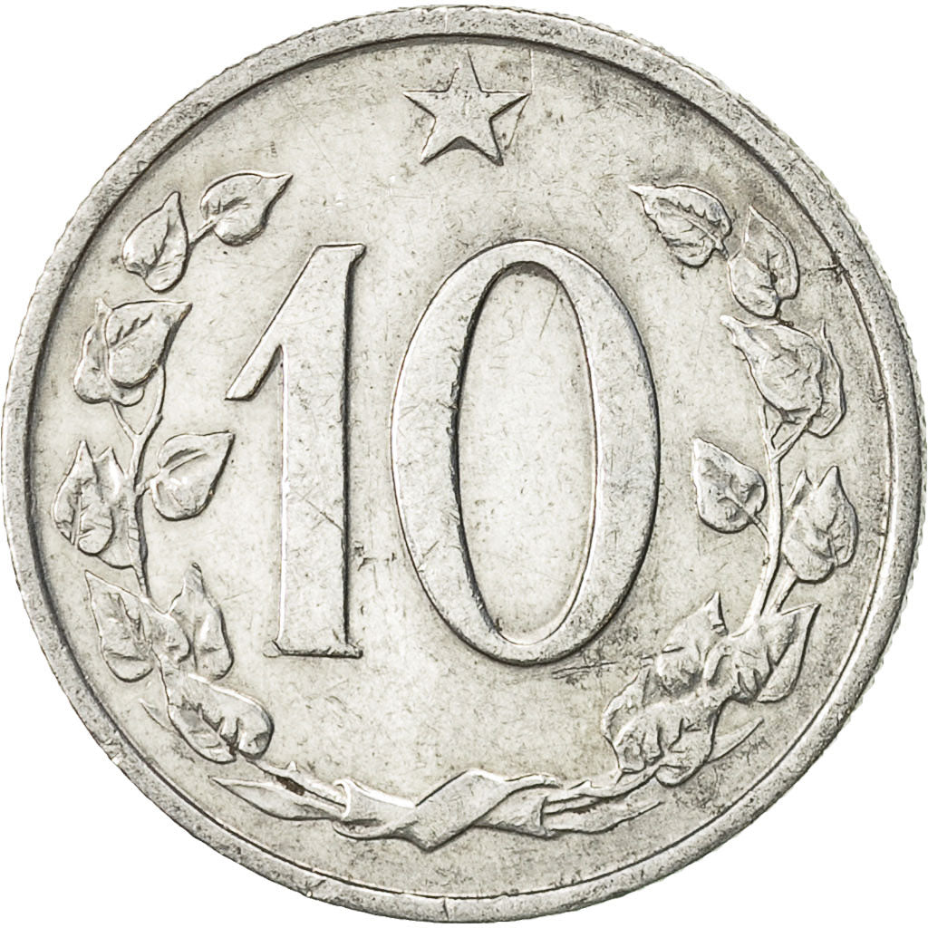 Coin, Czechoslovakia, 10 Haleru, 1962, EF(40-45), Aluminum, KM:49.1
