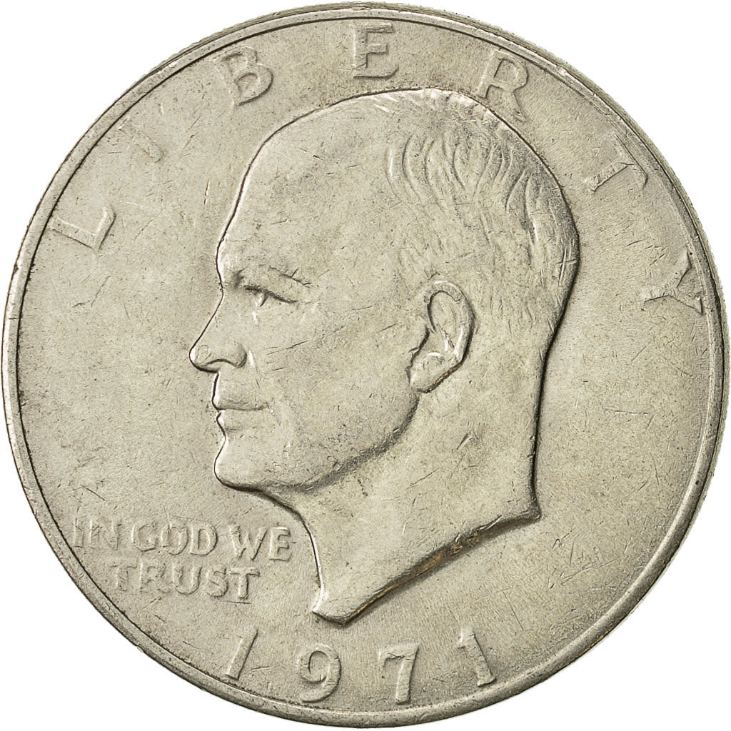 Stati Uniti, Eisenhower Dollar, Dollar, 1971, U.S. Mint, Philadelphia, BB+, Rame