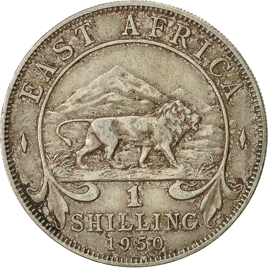 Moneda, ESTE DE ÁFRICA, George VI, Shilling, 1950, MBC, Cobre - níquel, KM:31