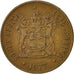 Moneda, Sudáfrica, 2 Cents, 1977, MBC, Bronce, KM:83
