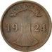 Coin, GERMANY, WEIMAR REPUBLIC, 2 Rentenpfennig, 1924, Hambourg, EF(40-45)