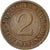 Moneda, ALEMANIA - REPÚBLICA DE WEIMAR, 2 Rentenpfennig, 1924, Hambourg, MBC