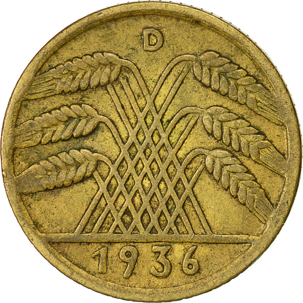 Coin, GERMANY, WEIMAR REPUBLIC, 10 Reichspfennig, 1936, Munich, EF(40-45)