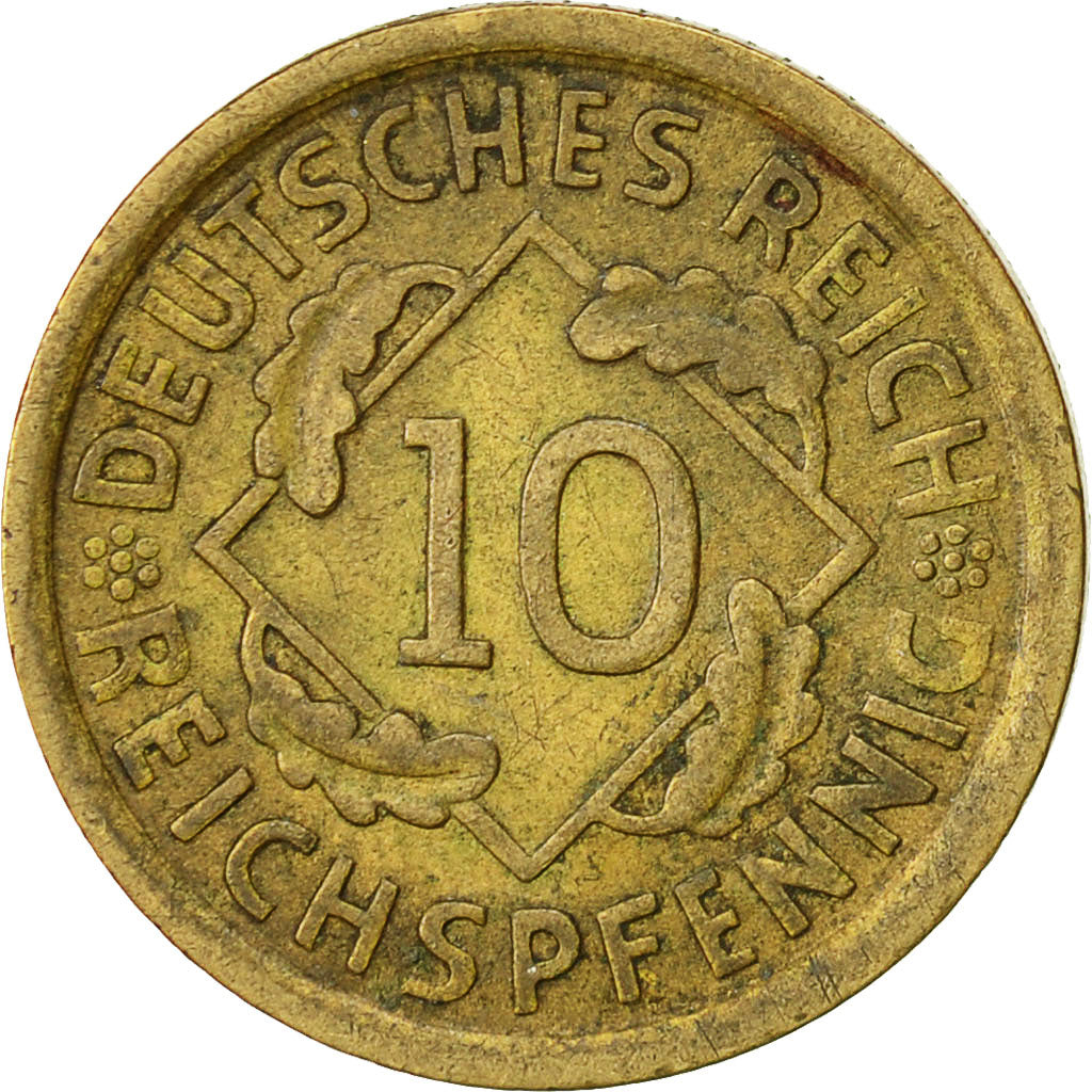 Coin, GERMANY, WEIMAR REPUBLIC, 10 Reichspfennig, 1936, Munich, EF(40-45)