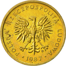 Coin, Poland, 2 Zlote, 1987, Warsaw, AU(50-53), Brass, KM:80.2