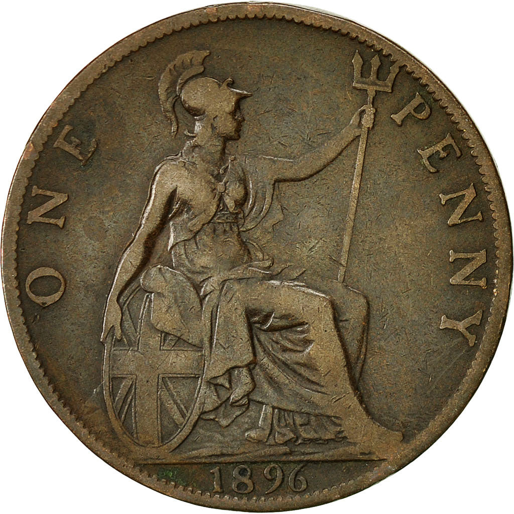 Great Britain, Victoria, Penny, 1896, F(12-15), Bronze, KM:790