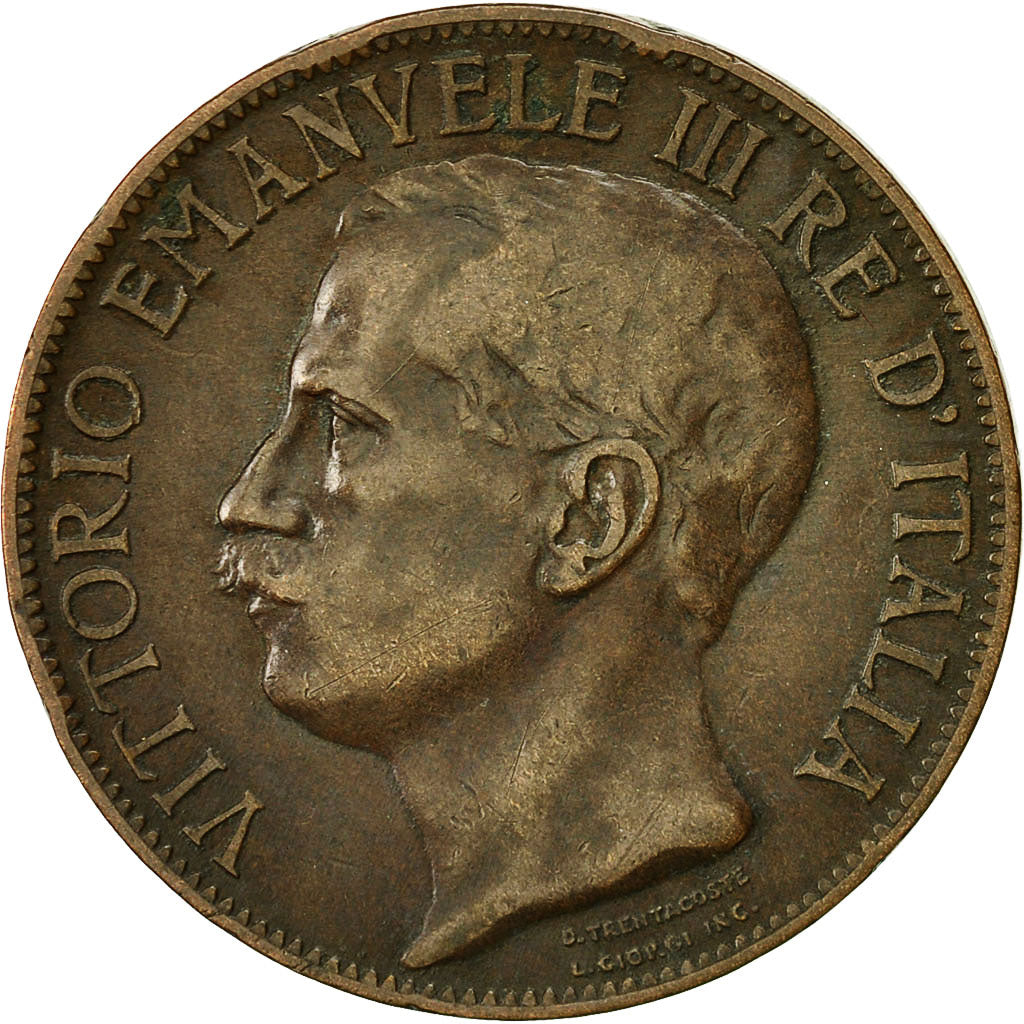 Italie, Vittorio Emanuele III, 10 Centesimi, 1911, Rome, TB, Bronze, KM:51
