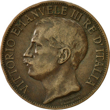 Italie, Vittorio Emanuele III, 10 Centesimi, 1911, Rome, TB, Bronze, KM:51