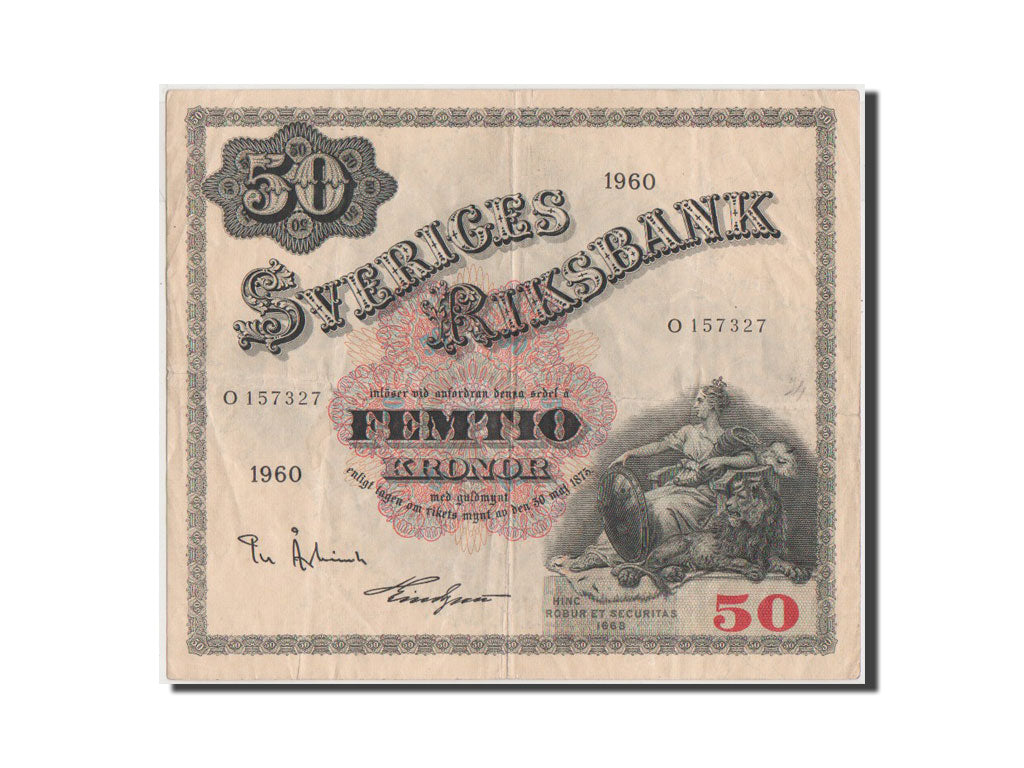 Sweden, 50 Kronor, 1960, KM #47b, EF(40-45), O157327
