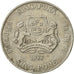 Moneda, Singapur, 20 Cents, 1987, British Royal Mint, MBC, Cobre - níquel