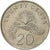 Monnaie, Singapour, 20 Cents, 1987, British Royal Mint, TTB, Copper-nickel