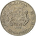 Moneta, Singapur, 20 Cents, 1990, British Royal Mint, EF(40-45), Miedź-Nikiel