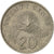 Munten, Singapur, 20 Cents, 1990, British Royal Mint, ZF, Copper-nickel, KM:52