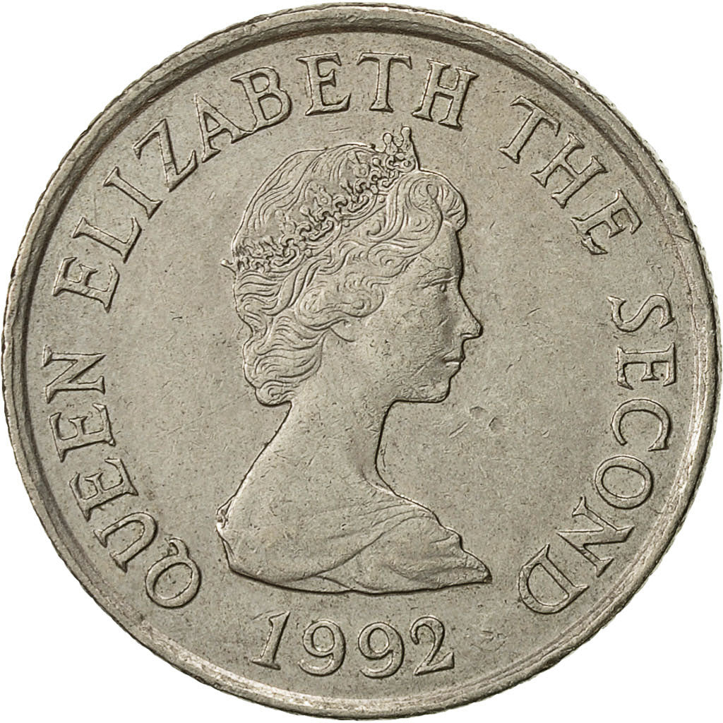 Monnaie, Jersey, Elizabeth II, 10 Pence, 1992, SUP, Copper-nickel, KM:57.2