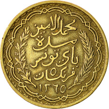 Coin, Tunisia, Muhammad al-Amin Bey, 5 Francs, 1946, Paris, EF(40-45)