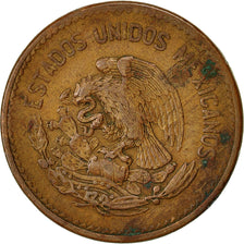 Moneda, México, 20 Centavos, 1943, Mexico City, BC+, Bronce, KM:439