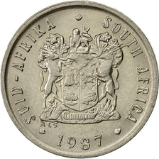 Coin, South Africa, 5 Cents, 1987, AU(55-58), Nickel, KM:84