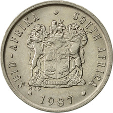 Coin, South Africa, 5 Cents, 1987, AU(55-58), Nickel, KM:84