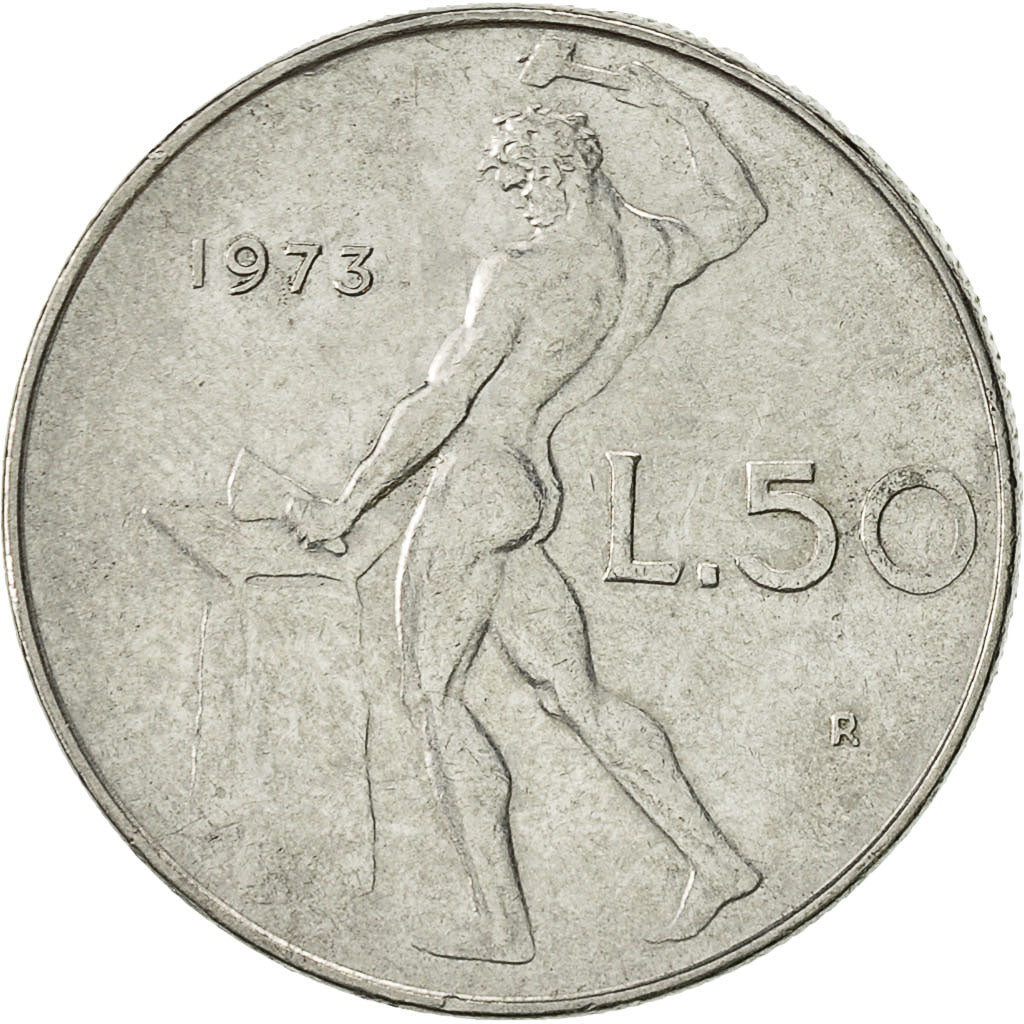 Monnaie, Italie, 50 Lire, 1973, Rome, TTB, Stainless Steel, KM:95.1