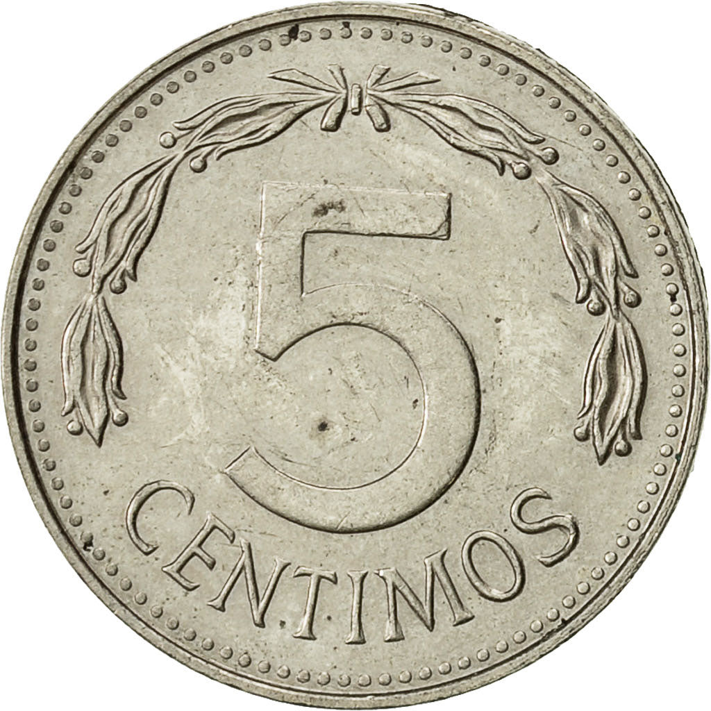 Coin, Venezuela, 5 Centimos, 1986, Werdohl, Vereinigte Deutsche Metallwerke