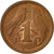 Moneda, Sudáfrica, Cent, 1992, MBC, Cobre chapado en acero, KM:132