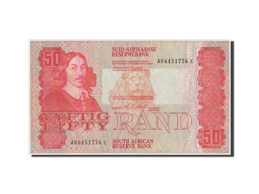 Biljet, Zuid Afrika, 50 Rand, 1990, TTB
