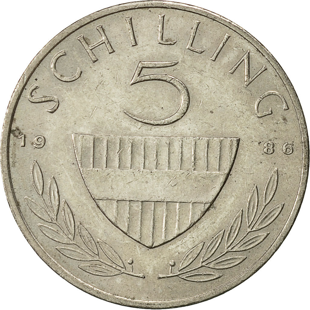 Moneda, Austria, 5 Schilling, 1986, MBC+, Cobre - níquel, KM:2889a