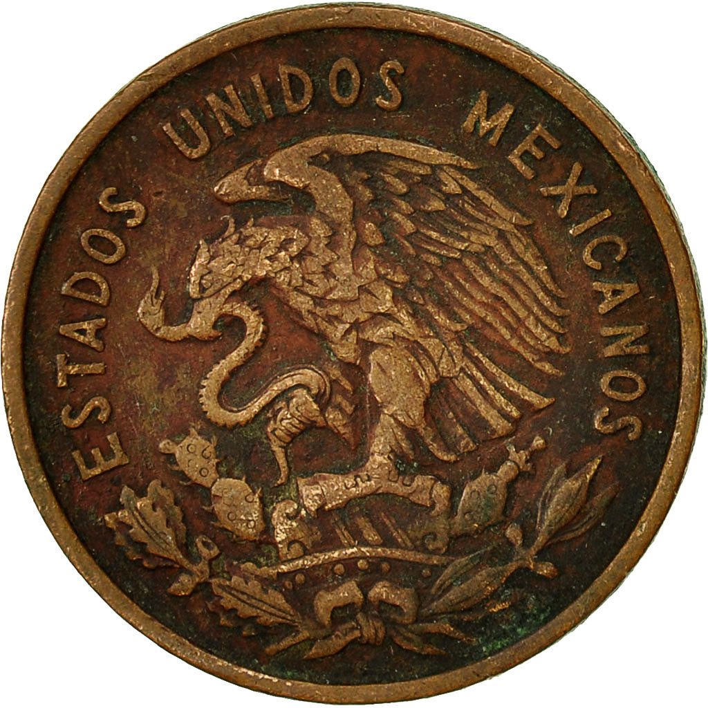 Moneda, México, 10 Centavos, 1956, Mexico City, BC+, Bronce, KM:433