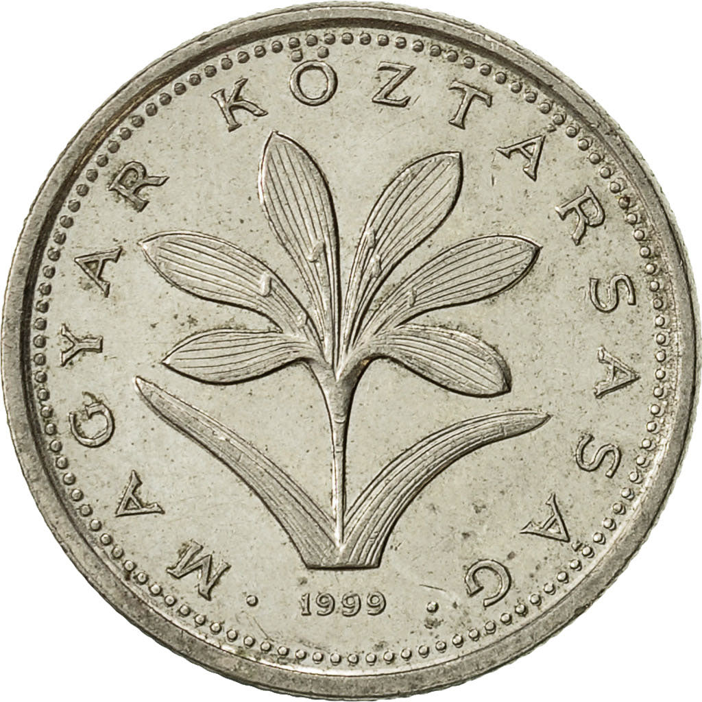 Coin, Hungary, 2 Forint, 1999, Budapest, AU(50-53), Copper-nickel, KM:693