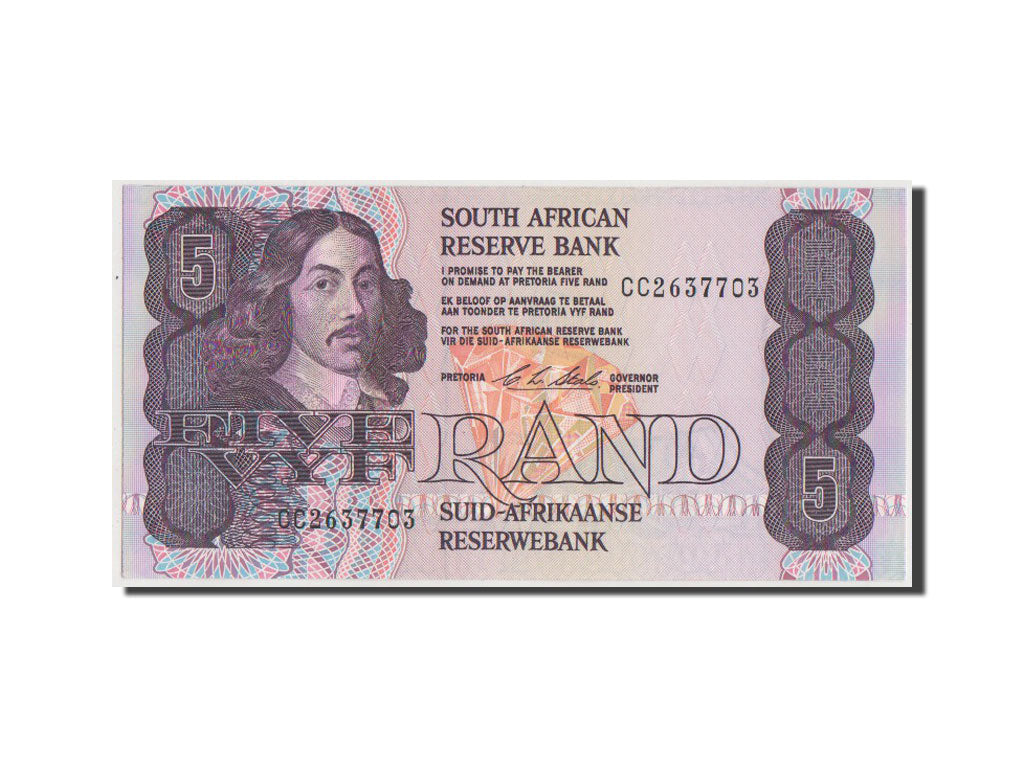 Banknote, South Africa, 5 Rand, 1990, UNC(65-70)
