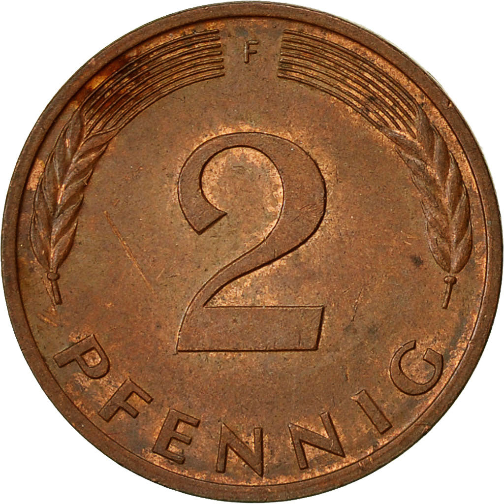 Munten, Federale Duitse Republiek, 2 Pfennig, 1978, Stuttgart, ZF, Copper Plated