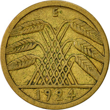 GERMANY, WEIMAR REPUBLIC, 5 Rentenpfennig, 1924, Muldenhütten, EF(40-45)