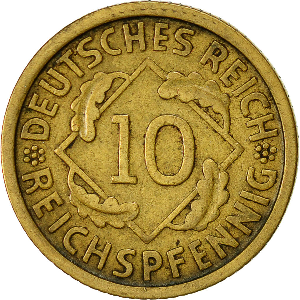 Munten, Duitsland, Weimarrepubliek, 10 Reichspfennig, 1929, Munich, ZF