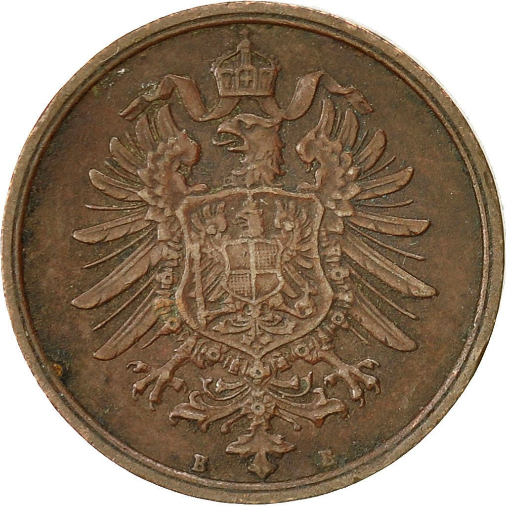 GERMANY - EMPIRE, Wilhelm I, 2 Pfennig, 1874, Vienne, EF(40-45), Copper, KM:2